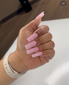 White Acrylic Nails, Lash Tech, Short Acrylic Nails Designs, Pink Nail