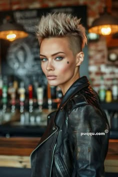 Mohawk Haircut for Women: Bold, Edgy, and Unapologetically You - Puqqu Curly Mohawk Women, Spike Pixie Haircut, Mohawk Haircut For Women, Mini Mohawk, 4b Curls, Long To Short Haircut, Fohawk Haircut