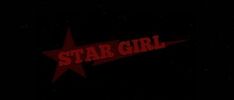 the star girl logo is shown on a black background with red letters and stars above it