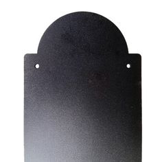 a black board with two holes in the middle and one hole on the back of it