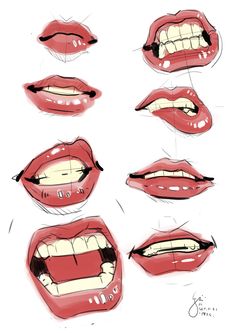 the different stages of mouth shapes and how they are used to make them look like mouths