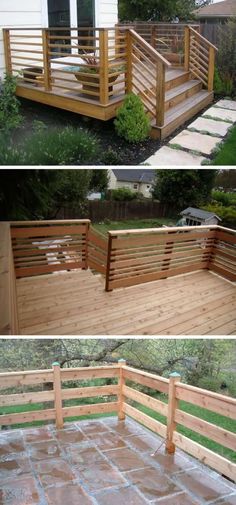 the steps are made out of wood and have been built to look like a deck