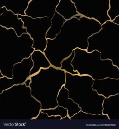 an abstract black and gold background with some lines in the shape of a tree branch