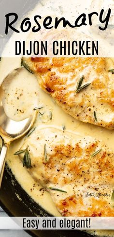 Nov 5, 2023 - Tender chicken breast in a creamy Dijon rosemary sauce = an easy to make fall comfort food dinner you'll devour. Rosemary Sauce, Dinners Chicken, Rosemary Chicken Recipe, Creamy Dijon, Dijon Chicken, Fall Comfort Food, Chicken Entrees, Rosemary Chicken, Food Dinner