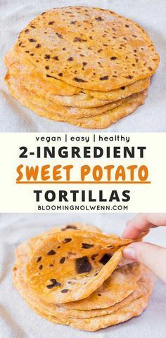 two ingredient sweet potato tortillas