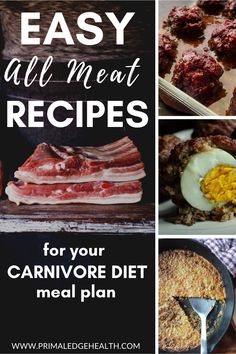 an image of easy meat recipes for your carnivore diet meal plan