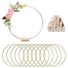 PRICES MAY VARY. 💐【Floral Hoops Set】Comes with 12 pcs 12 inch large metal floral hoops centerpiece and 12 pcs natural wooden card stands. These DIY ornaments can be used for your wedding table, head table centerpieces and ceremony flowers for your party or home decorations 💐【Durable Material】The metal hoop is made of sturdy metal, strong and not easy to break or deform. The surface is glazed to prevent oxidation and rust. Wood place card holders are made of natural pine wood with a smooth surf Metal Ring Centerpiece, Gold Ring Baby Shower Centerpieces, Metal Hoop Centerpiece, Hoop Centerpiece Quinceanera, Metal Floral Hoop Centerpiece, Diy Wedding Table Decor, Decoration For Table, Wreath Macrame, Vintage Table Decorations