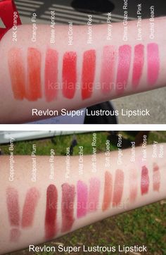 Revlon Lipstick Swatches Super Lustrous, Revlon Super Lustrous Lip Gloss Swatches, Revlon Smoky Rose, Reckon Rum Raisin Lipstick, Revlon Super Lustrous Glass Shine Lipstick Swatches, Revlon Lipstick Swatches, Revlon Red Lipstick, Revlon Lipstick Shades, Red Lipstick Swatches