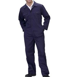 Overalls Regular Navy Poly Cotton Boilersuits Press Stud Lion Witch Wardrobe, Mens Workwear, Helly Hansen, Double Breasted Suit Jacket