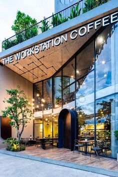 the workstation coffee is located in an office building