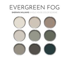 the color scheme for evergreen fog by sheryln williams and whole house color scheme