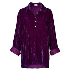 Our oversized Silk Velvet shirt is designed to fit all sizes. The shirt has a super relaxed fit which is so easy to wear, the cuffs can be worn turned up for a more relaxed look, perfect for day or evening wear. Our shirt features buttons on the upper half, drop shoulder, silk lined sleeves and a flattering slight side split with a bit of extra length at the back. Perfect paired with your go-to jeans or evening trousers!  S/M (8-12) uk M/L (14-18) uk L/XL (18-24) uk Handwash in cold water separately Evening Trousers, Velvet T Shirt, Shirt Blouses Women's, Velvet Shirt, Velvet Collection, Victoria Dress, Blazer With Jeans, Silk Velvet, At Last