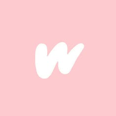 the letter w is white on a pink background