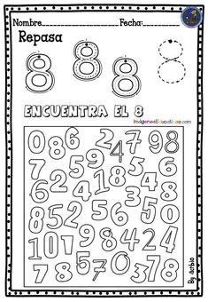 an image of numbers and symbols in spanish for children to learn how to use them