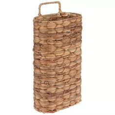 a large woven basket is shown on a white background