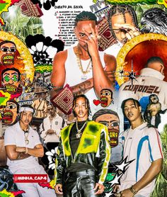 a collage of the rappers and their friends is featured in this image,