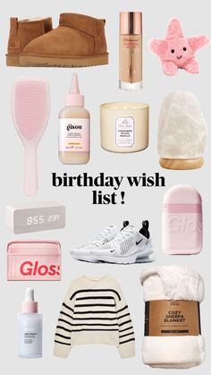 the birthday wish list is filled with items for girls to use in their hair care routine