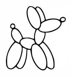 a black and white drawing of a flower with leaves on it's petals, in the shape of a balloon