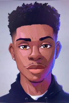 How To Draw Afro Hair Male, Cartoon Man Sketch, Black Guy Hairstyles Drawing, Types Of Digital Art Styles, How To Draw Afro, Black Man Character Design, Black Male Hairstyles Drawing, Afro Drawing Reference, Black Hair Drawing Reference