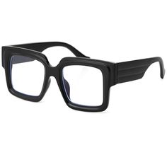 PRICES MAY VARY. FASHION OVERSIZED SQUARE DESIGN - Trendy oversized black frame glasses is the classic style,big frame,clear lens,retro vintage square eyeglasses is suitable specifically for eyeone with a any face shape. BLUE LIGHT BLOCKING GLASSES - The non-prescription computer glasses can effectively block harmful blue light from the computer/phone/TV, avoid harmful light directly into the eyes, protect your eyesight from being affected, make you to complete work efficiently and easily. REDUC Walmart Prescription Glasses, Square Face Glasses, Black Frame Glasses, Korean Sunglasses, Eyes Health, Blurred Vision, Oversized Glasses, Fashion Oversized, Square Eyeglasses