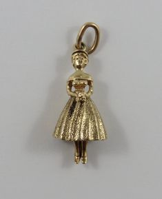 "This is a vintage \"Belle\" 10 karat gold charm for a charm bracelet.  It weighs 3.60 grams and measures 1/2\" x 1 1/8\", marked \"10K\" All charms come with a split ring to attach to a bracelet. We have hundreds of charms in stock. If you don't see what you are looking for in our shop please contact us as it is likely we have it. Inventory #G4968" Diamond Knot, Cute Rose, Gold Charms, Tiny Diamond, Silver Charm Bracelet, Jewelry Lookbook, Filigree Ring, Split Ring, Knick Knacks