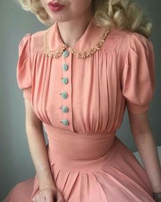 Moda vintage Vintage Clothes 1940s, 40s Fashion, 1930s Fashion, 1940s Fashion