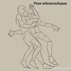 two people hugging each other with the words pose reference / bases above them in black and white