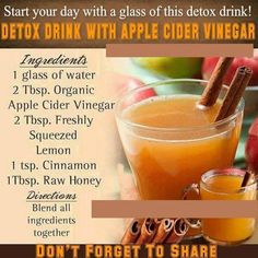 Apple Cider Detox, Colon Cleansing, Smoothie Detox, Organic Apple Cider Vinegar, Healthy Detox, Colon Cleanse, Drink Recipe, Detox Juice, Detox Cleanse