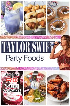 taylor swift's party foods is featured in the cover of her book, taylor swift