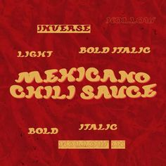 Free Mexican Font Mexicano Chili Sauce - MasterBundles Collage. Mexican Tacos