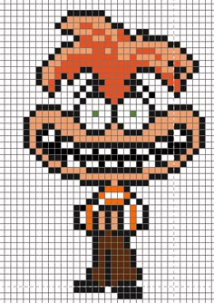 an image of a pixel art style character from the video game sonic, made out of squares