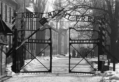 black and white photograph of an open gate with the word art new york on it