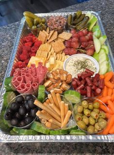 a tray filled with different types of food