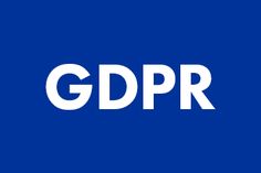 the words, gdrr are in white letters on a blue background with an image of