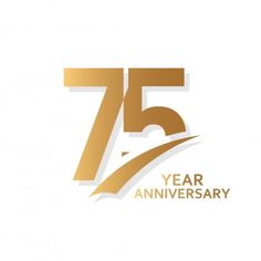 the logo for 75 years anniversary