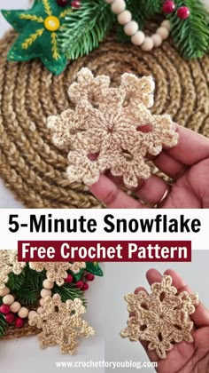 crochet snowflake pattern for christmas decorations