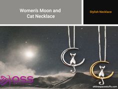 Attractive and Stylish Necklace For Women FREE Shipping Worldwide Shop Now>>https://onlinespacestuffs.com/womens-moon-and-cat-necklace/  #OSS #OnlineShop #GiftShop #Necklace #Pendant Stylish Necklace, Shopping Spree, Fantastic Gifts, Necklace For Women, Stylish Accessories, Necklace Pendant, The Universe