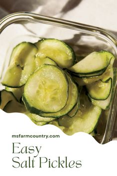 Fall is almost here and so is harvest. Don’t let the fruit of your labor go to waste because you haven’t canned before. This sweet-salty pickle recipe is fast, easy and can be made the same day it is served. Salt Pickles, Easy Canning Recipes, Fall Canning, Easy Canning, Recipes For Fall, Pickle Recipe, Pickling Recipes, The Harvest, Tomato Recipes