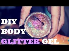 How To Make Your Own Body Glitter Gel - YouTube Diy Body Glitter Lotion, Diy Face Glitter Gel, Glitter Eye Black, Glitter Crafts Diy, Artsy Crafts, Glitter Tights