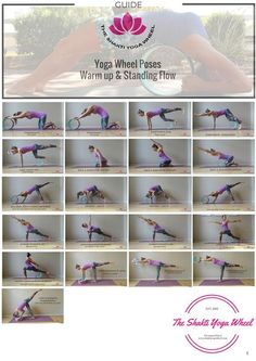 the complete guide to yoga wheel poses for beginners, with pictures and instructions on how to do it