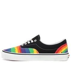 Vans Rainbow Drip Era 'Black Red Blue' VN0A4U392CV (SNKR) Multicolor Vans Skate Shoes With Round Toe, Vans Purple Round Toe Skate Shoes, Vans Thrasher Flag, Black Rainbow Vans, Rainbow Vans, Rainbow Shoes, Red And Blue, Black And Red, Rainbow