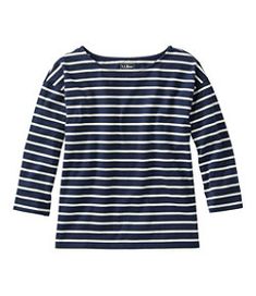 #LLBean: Women's Heritage Mariner Top, Boatneck Three-Quarter-Sleeve Stripe Breton Stripe Shirt, Gamine Style, Fashion Petite, Nautical Stripes, Nautical Style, Sailing Outfit, Dress Pretty, Cozy Pullover, Classic Wardrobe