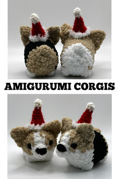 Amigurumi Crochet Corgi with Santa Hat Amigurumi Corgi, Crochet Craft Fair, Yarn Ideas, Homemade Mothers Day Gifts, Crochet Plushies, Easy Christmas Gifts, Crochet Things, Art Hobbies