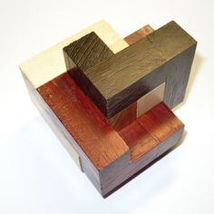 a piece of wood that has been cut into smaller pieces and placed on top of each other