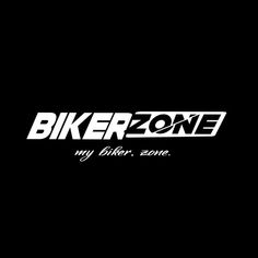 a black background with the words bikerzonee my bike, zone written in white