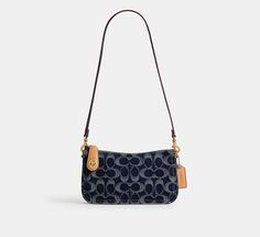 #ad Top Rated Coach Penn CR688 B4/BLue Shoulder Bag in Signature Denim Brass NEW WITH TAG, Fashion Bags Blue Coach Bag, Blue Shoulder Bag, Blue Coach, Coach Bag, Washed Denim, Signature Logo, Top Rated, Denim Wash, Card Slots