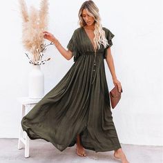 Long Beach Wear, Plus Size Beach Wear, Chique Outfit, Holiday Dresses Women, Beach Blouse, Maxi Dress Summer, A Line Maxi Dress, Long White Dress, Beach Maxi Dress