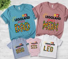 Block Family, Lego Shirts, Cricut Tshirt, Family Vacation Tshirts, Family Matching Shirts, Screen Printing Techniques, Family Reunions, Tshirt Ideas, Family Shirt