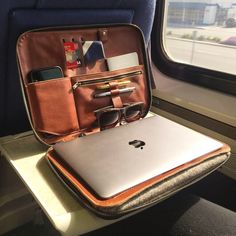 The Mod, Mac Laptop, Leather Laptop, Cool Backpacks, Leather Projects, Laptop Bags, Laptop Case, Travel Outfit