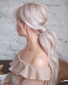 Elegant Ponytail, Fast Hairstyles, Heatless Hairstyles, Easy Hairstyle, Easy Summer Hairstyles, Looks Party, Permanent Hair Color, Elegant Hairstyles, Blonde Hair Color